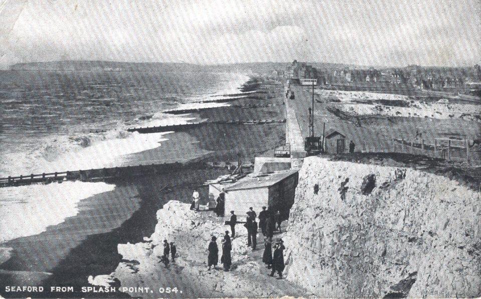 Postcard to Geroge
From Mildred
Depicting
Splash Point at
Seaford, Sussex
Sept. 28, 1917
Front